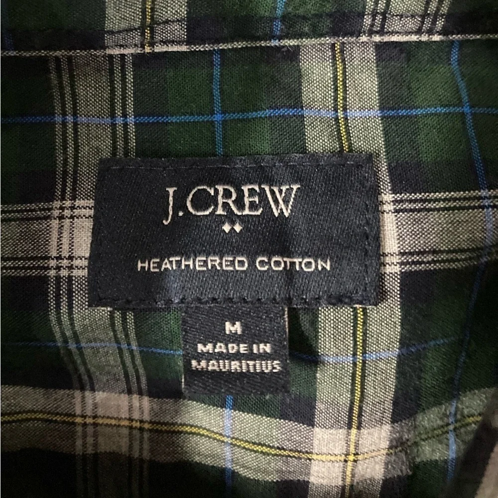 J. Crew Men’s‎ Medium Plaid Heathered Cotton Button Down Shirt